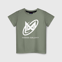 Футболка хлопковая детская Nigma Galaxy logo, цвет: авокадо