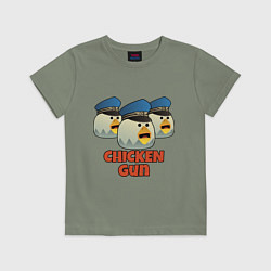Футболка хлопковая детская Chicken Gun команда синие, цвет: авокадо