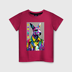 Детская футболка Kangaroo - Australia - pop art