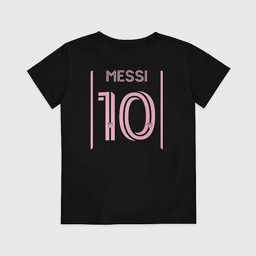 Детская футболка Лионель Месси ФК Интер Майами форма гостевая / Черный – фото 2