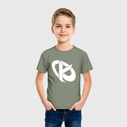 Футболка хлопковая детская Karmine Corp, цвет: авокадо — фото 2