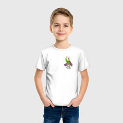 Футболка хлопковая детская Волнистый попугай волшебник, цвет: белый — фото 2