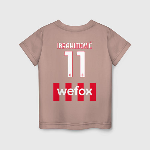 Детская футболка Златан Ибрагимович ФК Милан форма 2223 домашняя / Пыльно-розовый – фото 2