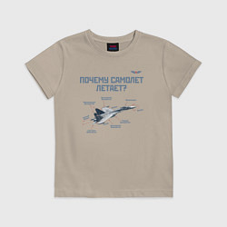 Детская футболка Почему самолет летает?