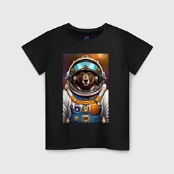 Детская футболка Bear cool astronaut - neural network