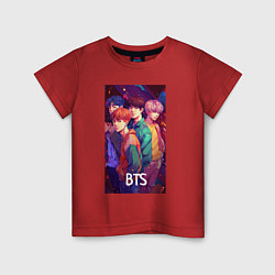 Детская футболка BTS anime kpop style