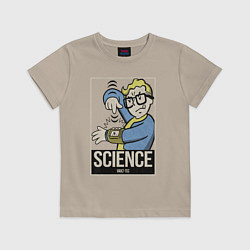 Футболка хлопковая детская Vault science, цвет: миндальный