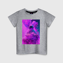 Детская футболка Астронавт в цветном космическом тумане