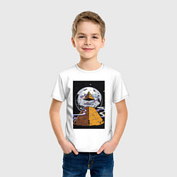 Футболка хлопковая детская Alien UFO, цвет: белый — фото 2