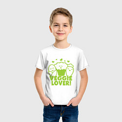 Футболка хлопковая детская Veggie lover (овощелюб), цвет: белый — фото 2