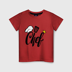 Детская футболка Надпись - шеф повар