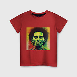 Детская футболка Граффити Арт портрет Боб Марли