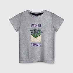 Детская футболка Lavender Summer - букет лаванды в конверте