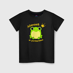 Детская футболка Почти принцесса лягушка