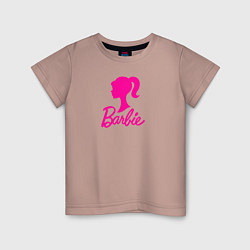 Детская футболка Розовый логотип Барби