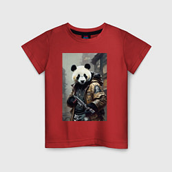 Детская футболка Cool panda - cyberpunk - warrior