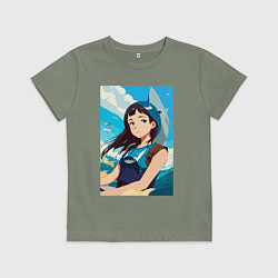 Детская футболка Девочка и океан