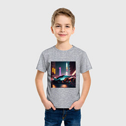Футболка хлопковая детская Суперавто, цвет: меланж — фото 2