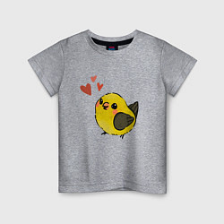 Детская футболка Птичка иволга с сердечками