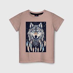 Детская футболка Шаман волк