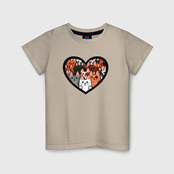 Детская футболка Котики в сердце