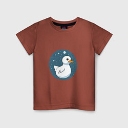 Детская футболка Утка в космосе