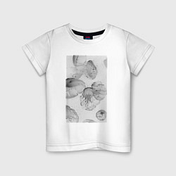 Детская футболка Jellyfishes white