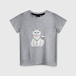 Детская футболка Красивая белая кошка