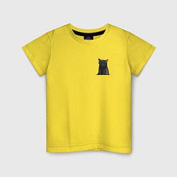 Детская футболка Кот с пустым взглядом