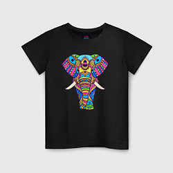 Детская футболка Разноцветный слон