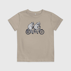 Детская футболка Енотики на велике