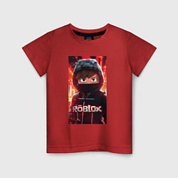 Детская футболка Roblox fire