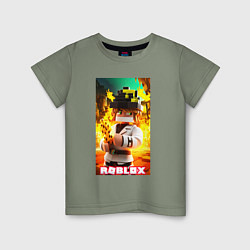 Детская футболка Roblox fire