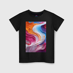 Детская футболка Абстрактные разноцветные мазки