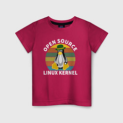 Детская футболка Пингвин ядро линукс