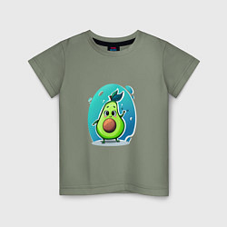 Футболка хлопковая детская Cute avocado, цвет: авокадо