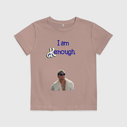 Футболка хлопковая детская Im Kenough, цвет: пыльно-розовый