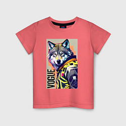 Детская футболка Wolf fashionista - pop art