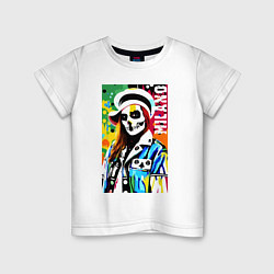 Детская футболка Skeleton fashionista - Milano - pop art