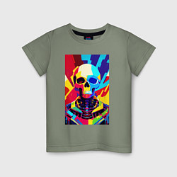 Детская футболка Pop art skull