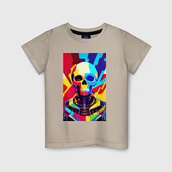 Детская футболка Pop art skull