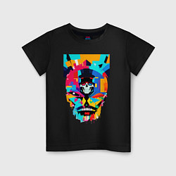 Детская футболка Funny skull - pop art