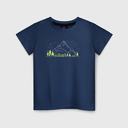 Детская футболка Горы да лес