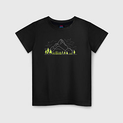 Детская футболка Горы да лес