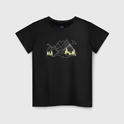 Детская футболка Горы и лес