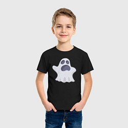 Футболка хлопковая детская Funny ghost, цвет: черный — фото 2