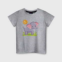 Детская футболка Летний слоник