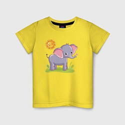 Детская футболка Летний слоник