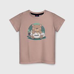 Детская футболка Медовый медвежонок