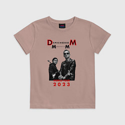Футболка хлопковая детская Depeche Mode 2023 Memento Mori - Dave & Martin 03, цвет: пыльно-розовый